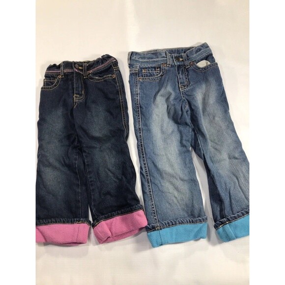 Children's Place 1989 Insulated Medium/dark Wash Girls Jeans Size 4t - Picture 1 of 9